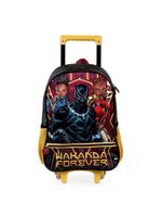 Mochila escolar masculina de rodinhas pantera negra