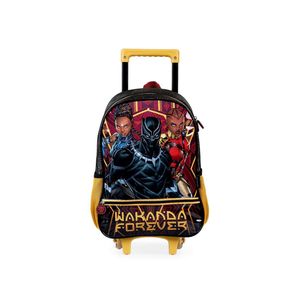 Mochila escolar masculina de rodinhas pantera negra