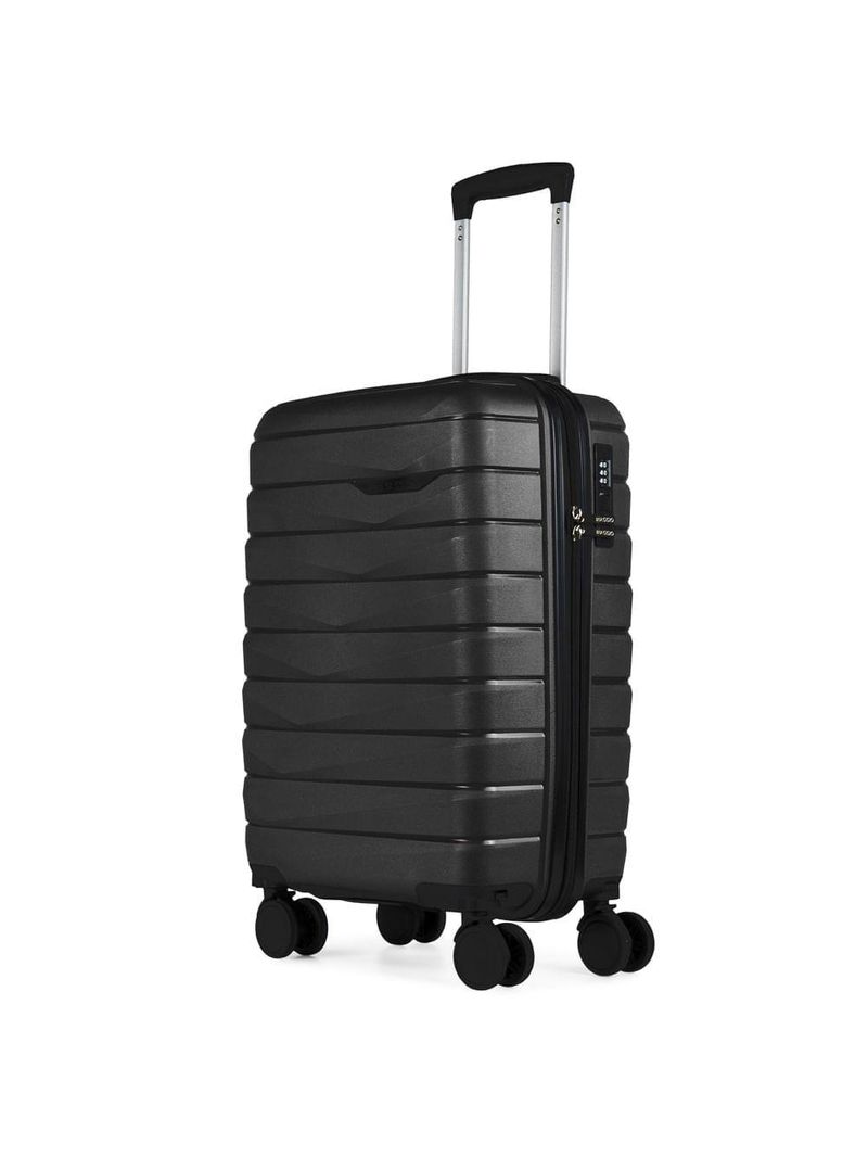 Mala de bordo 10 kg polipropileno 4 rodas route preta