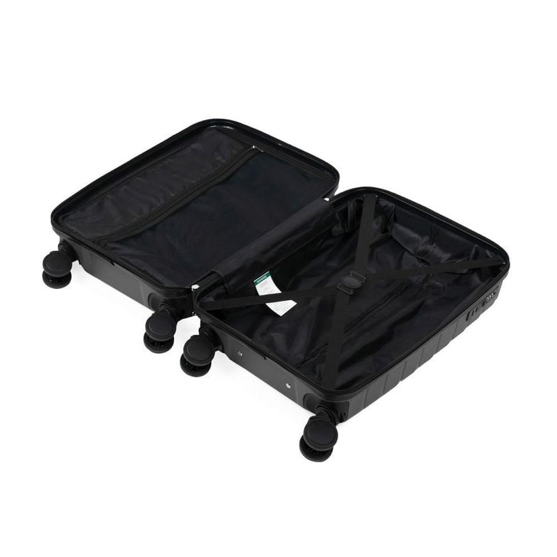 Mala de bordo 10 kg polipropileno 4 rodas route preta