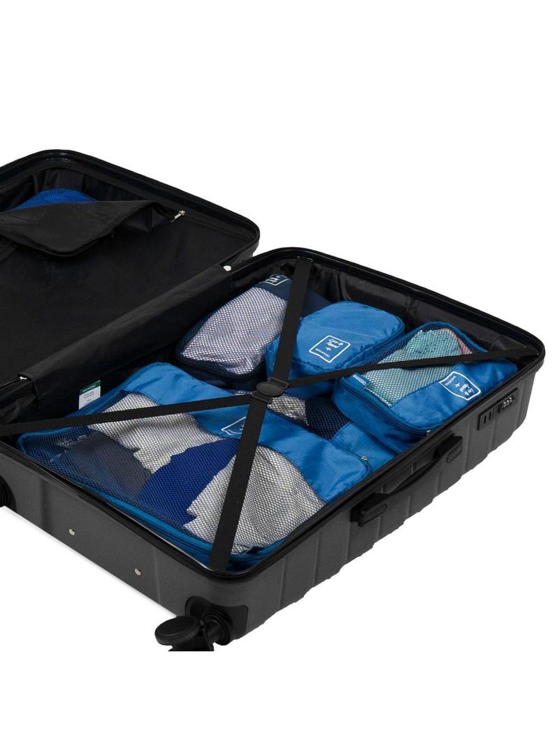 Mala médias 23 kg polipropileno 4 rodas route preta