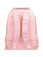 Mochila de 4 rodinhas feminina stitch & angel rosa claro