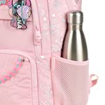Mochila de 4 rodinhas feminina stitch & angel rosa claro