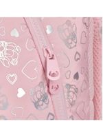 Mochila de 4 rodinhas feminina stitch & angel rosa claro