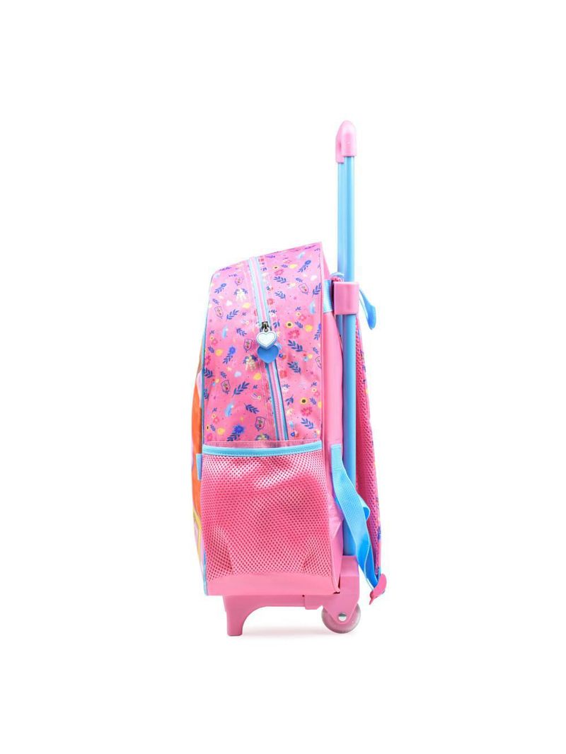 Mochila de rodinha infantil feminina princesas rosa