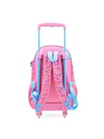 Mochila de rodinha infantil feminina princesas rosa