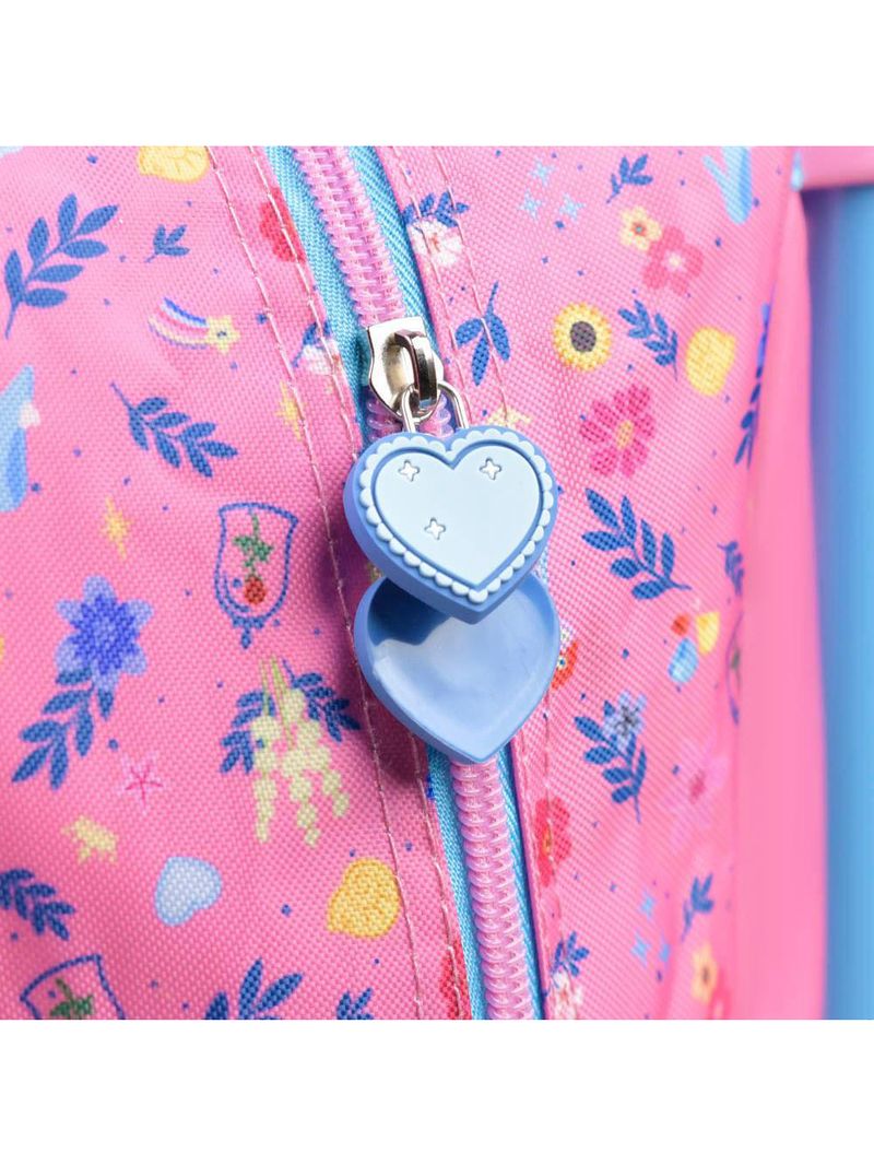 Mochila de rodinha infantil feminina princesas rosa