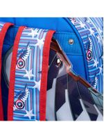 Mochila escolar masculina infantil capitão américa com asas removíveis