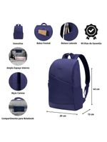 Mochila feminina executiva para notebook elegance azul