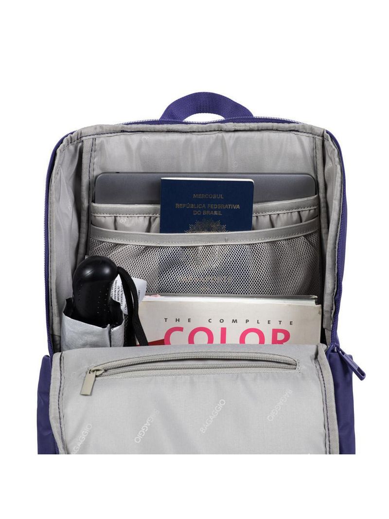 Mochila feminina executiva para notebook elegance azul