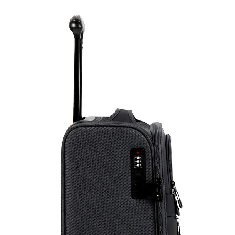 Mala de bordo 10 kg poliéster 4 rodas edimburgo preta