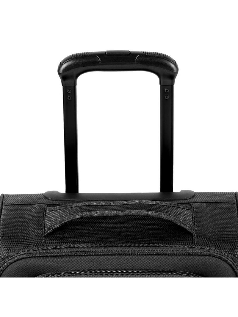 Mala de bordo 10 kg poliéster 4 rodas edimburgo preta