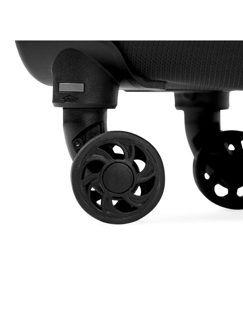 Mala de bordo 10 kg poliéster 4 rodas edimburgo preta