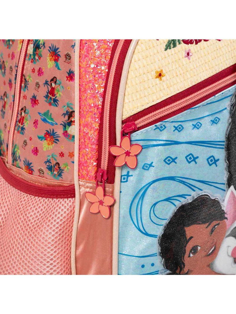 Mochila escolar infantil moana rosa