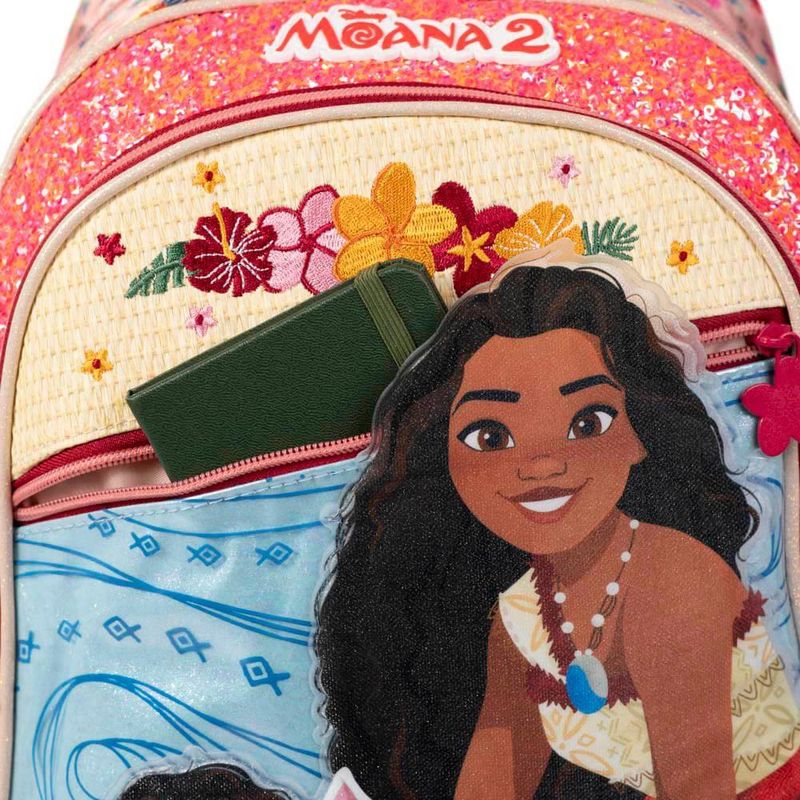 Mochila escolar infantil moana rosa
