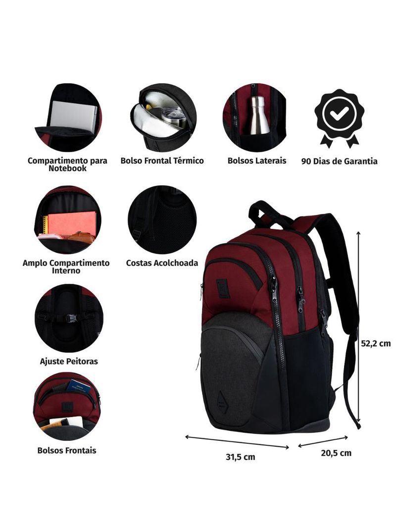 Mochila escolar masculina high shape iii azul