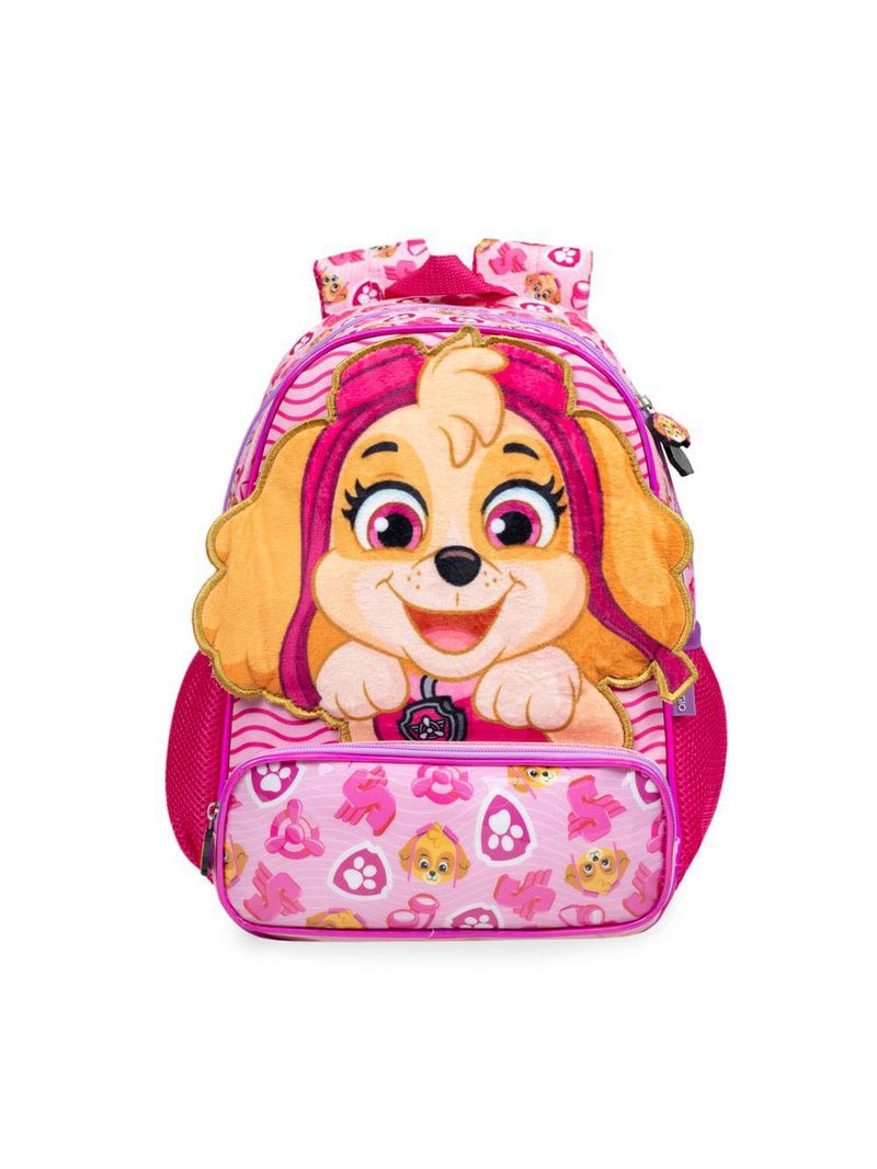 Mochila escolar feminina patrulha canina skye baby rosa
