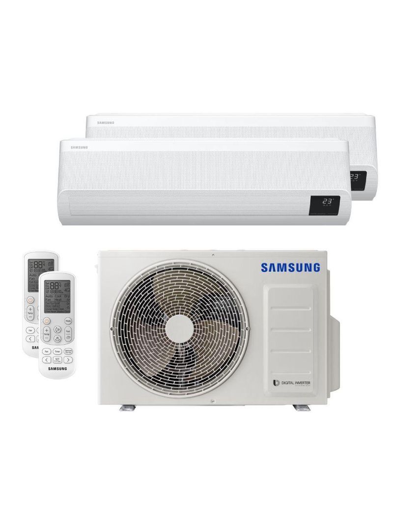 Ar Condicionado Multi Bi Split Samsung Wind Free 18000 BTUs (2x12000) Quente e Frio Inverter R410 220V (AJ050AXJ2KH/AZ)