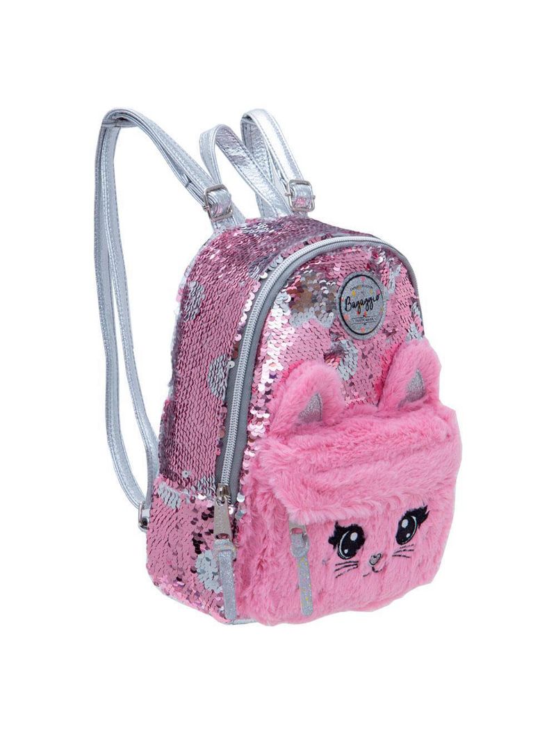 Mochila escolar feminina gatinho ii rosa