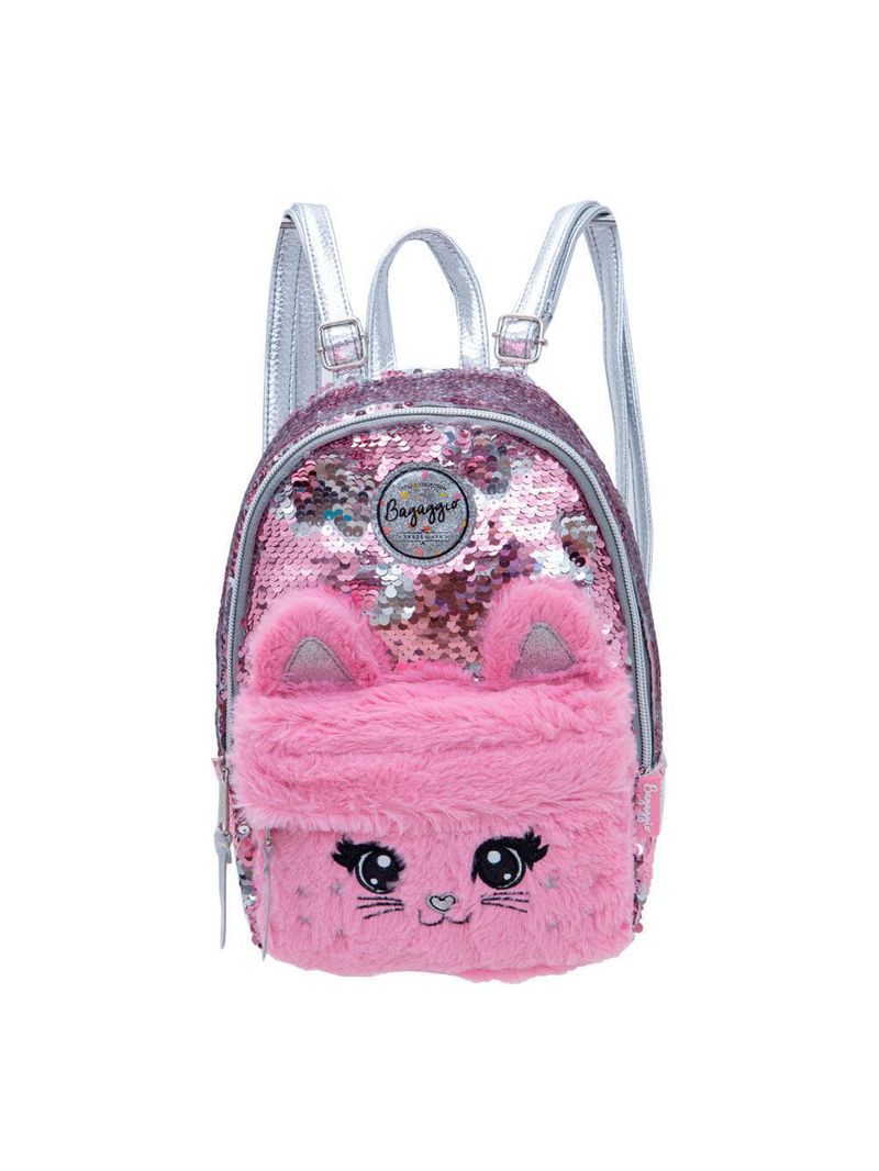 Mochila escolar feminina gatinho ii rosa
