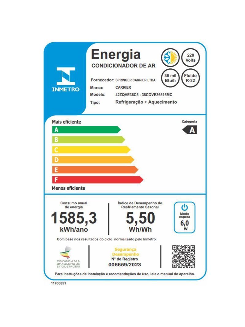 Ar Condicionado Split Teto Carrier Xpower Connect 36000 BTUs Quente e Frio Inverter 220V 38CQVE36515MC