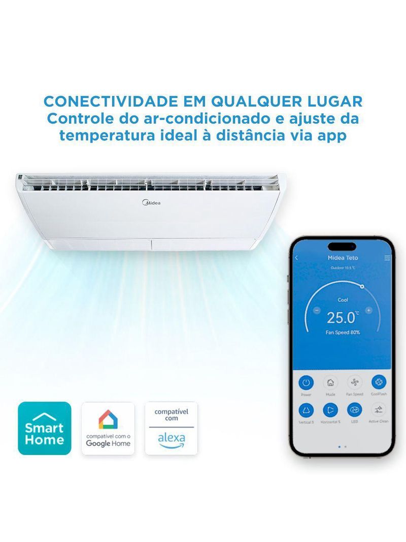 Ar Condicionado Split Teto Midea Connect 36000 BTUs Frio Inverter 220V 38CCVE36515MM