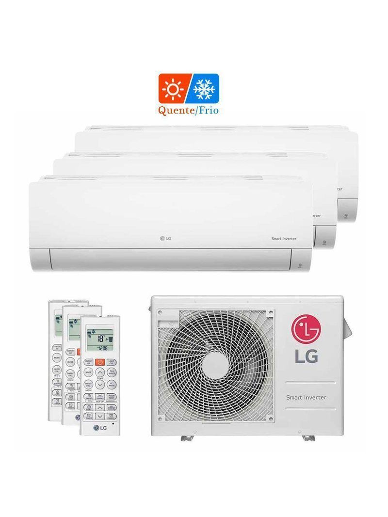 Ar Condicionado Multi Tri Split LG 21000 BTUs (2X7000+1X9000) Quente e Frio Inverter 220V Z3UW21GFB1AWGZBR1