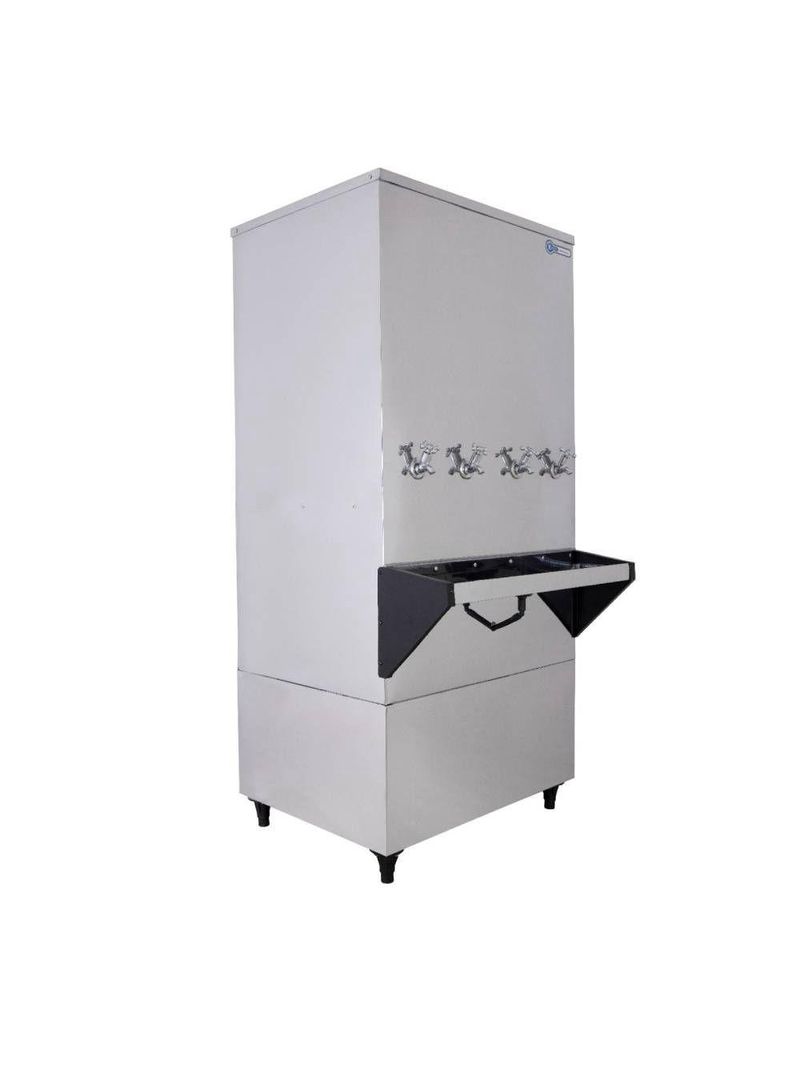 Bebedouro Industrial Coluna Knox 200L 4 Torneiras Geladas Inox 127V (KX20-C 4T)
