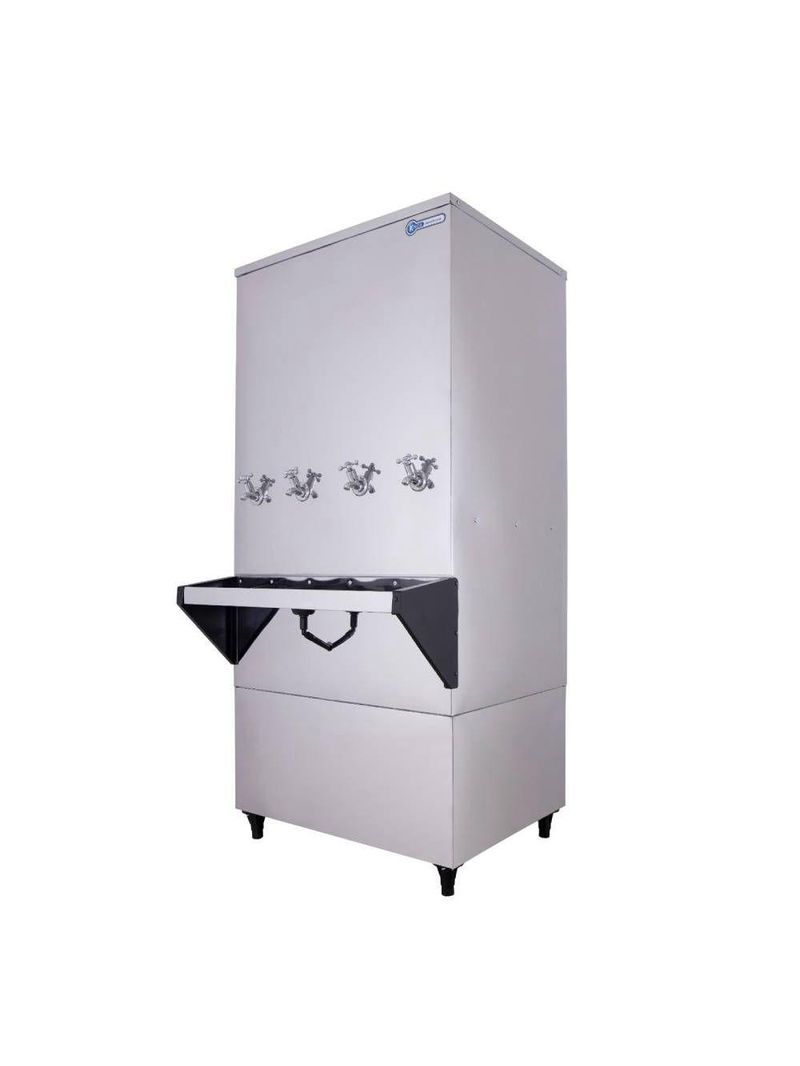 Bebedouro Industrial Coluna Knox 200L 4 Torneiras Geladas Inox 127V (KX20-C 4T)