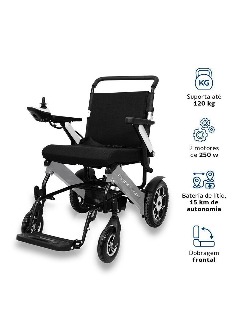 Cadeira de Rodas Motorizada Dellamed Super Light em Alumínio D3000 (0001000550)