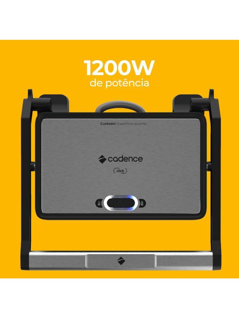 Grill Elétrico Cadence Click Inox 220V GRL200