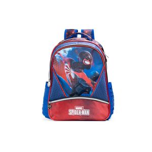 Mochila escolar infantil homem aranha azul