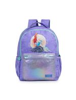 Mochila escolar infanto-juvenil feminina ariel  glitter lilás