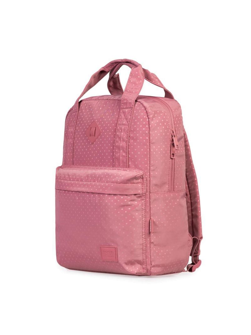Mochila escolar feminina juvenil polka dots rosa