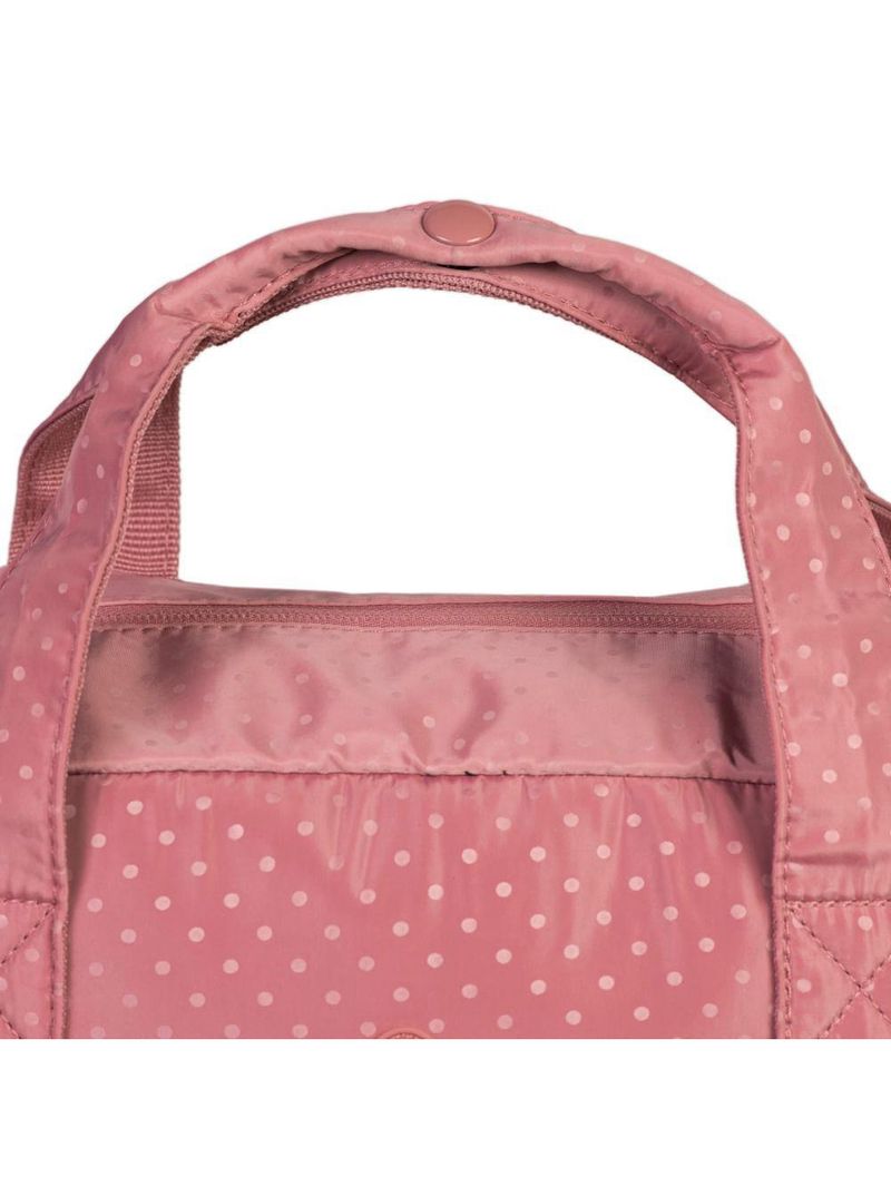 Mochila escolar feminina juvenil polka dots rosa