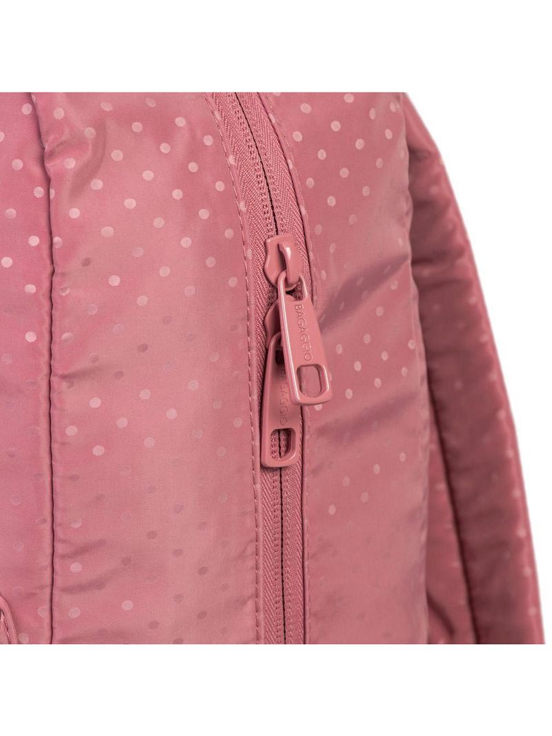 Mochila escolar feminina juvenil polka dots rosa