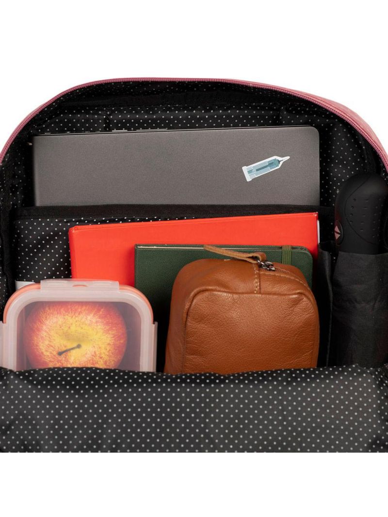 Mochila escolar feminina juvenil polka dots rosa