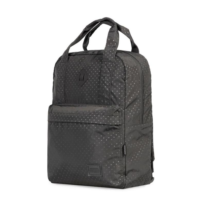 Mochila escolar feminina juvenil polka dots cinza