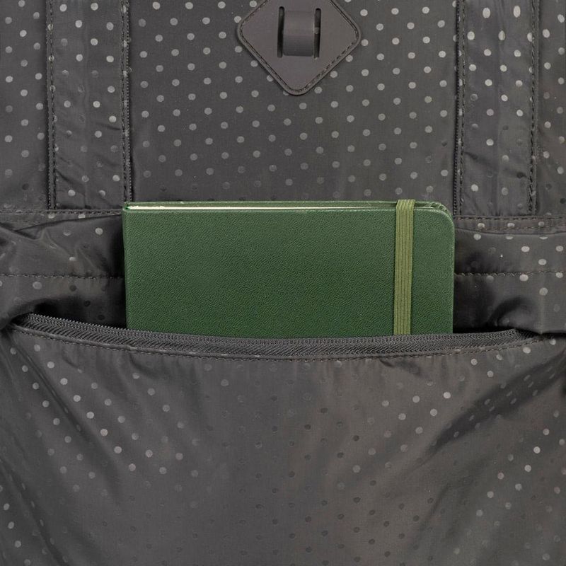 Mochila escolar feminina juvenil polka dots cinza