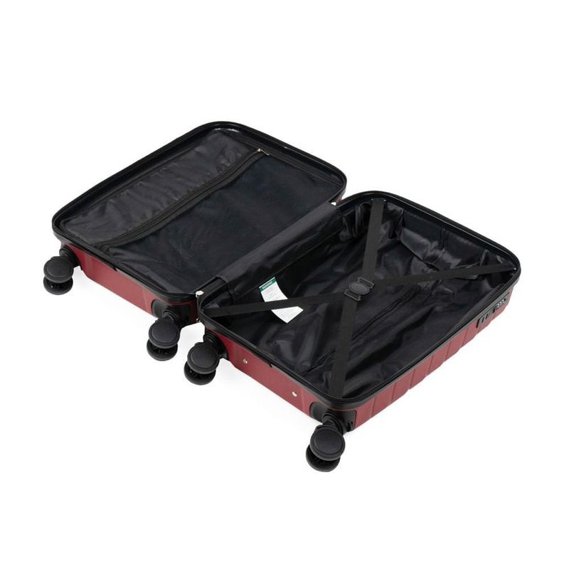 Mala de bordo 10 kg polipropileno 4 rodas route vinho
