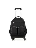 Mochila de rodinha juvenil masculina color block 4 rodas preta