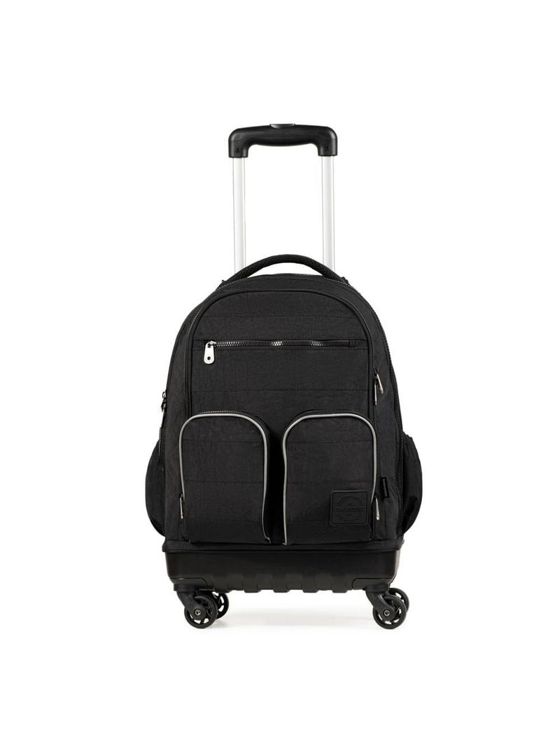 Mochila de rodinha juvenil masculina color block 4 rodas preta