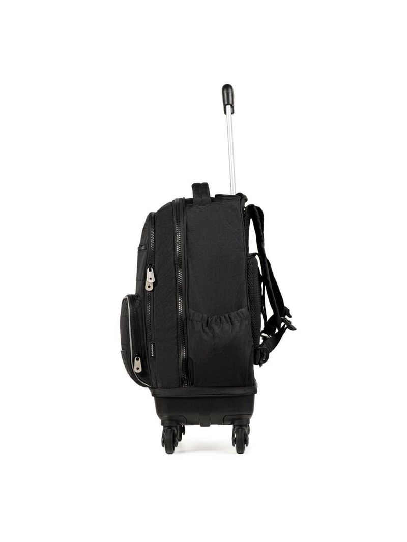 Mochila de rodinha juvenil masculina color block 4 rodas preta