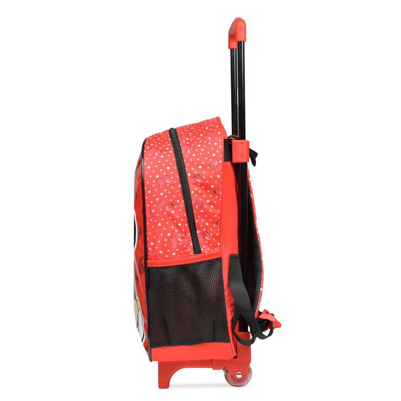 Mochila de rodinha infantil feminina minnie vermelha
