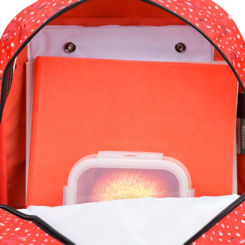 Mochila de rodinha infantil feminina minnie vermelha