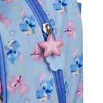 Mochila de rodinha feminina infantil stitch baby azul clara