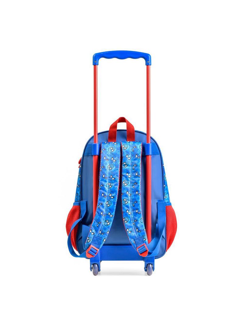 Mochila de rodinha infantil  homem aranha azul