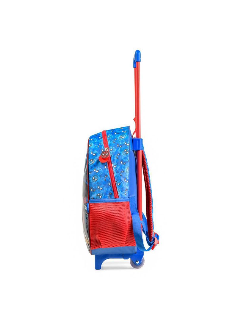 Mochila de rodinha infantil  homem aranha azul