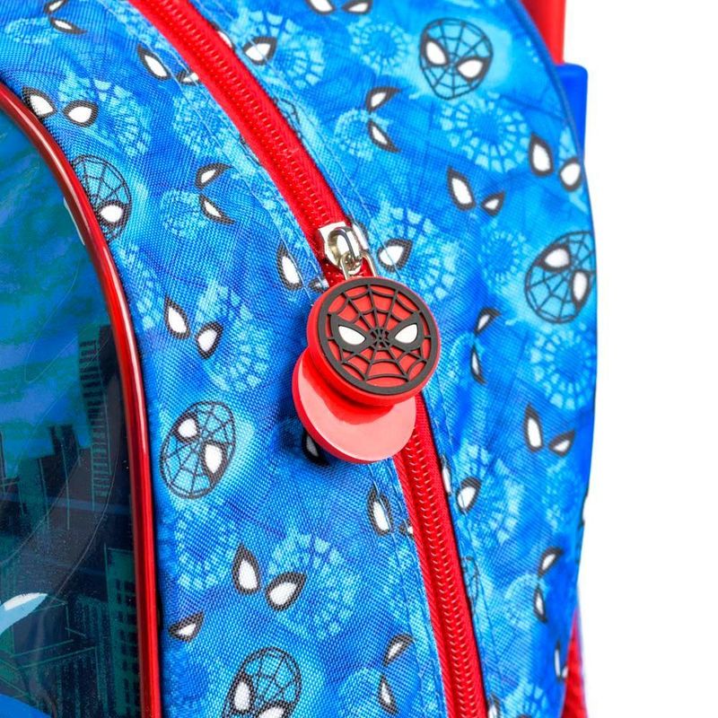 Mochila de rodinha infantil  homem aranha azul