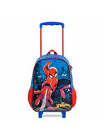 Mochila de rodinha infantil  homem aranha azul